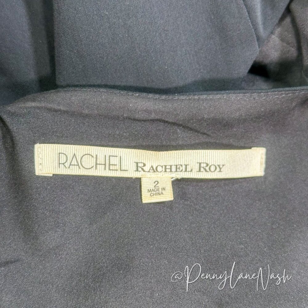 Rachel Roy Zip Front Sleeveless Racerback Jumpsuit Black - Picture 3 of 8